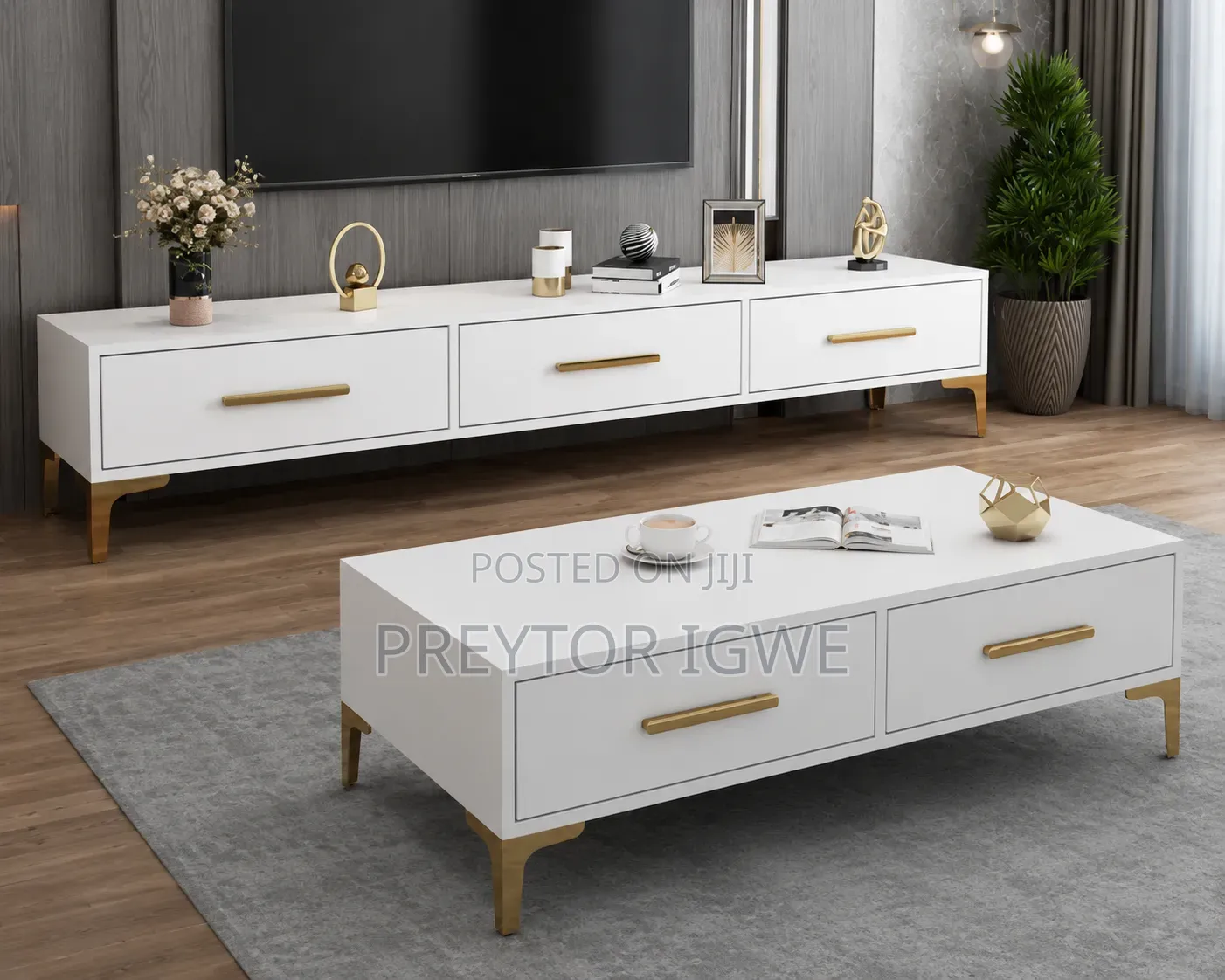 Luxury 2 in 1 TV Stand and Centre Table