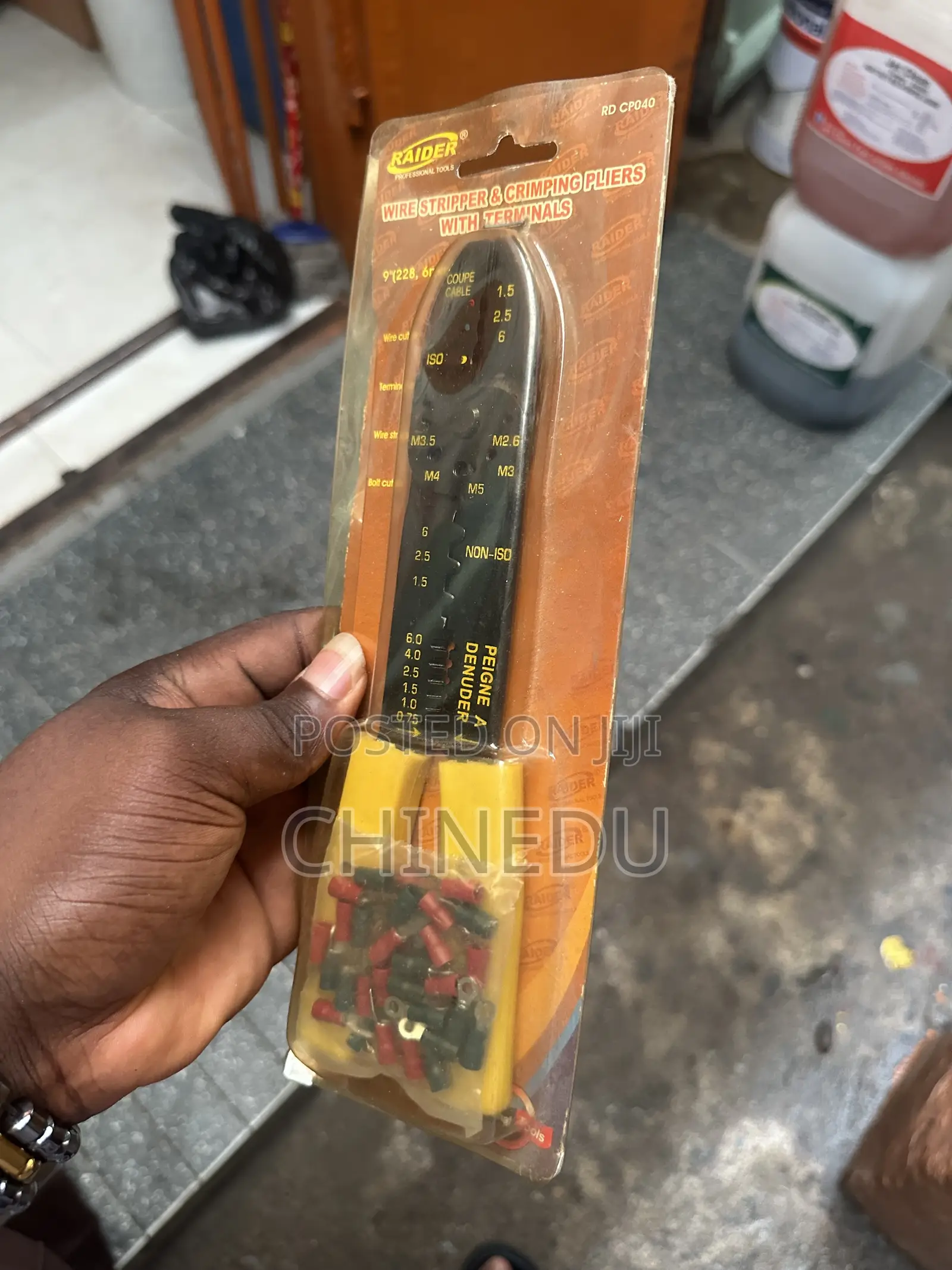 RAIDER Wire Stripper Crimping Pliers With Terminals