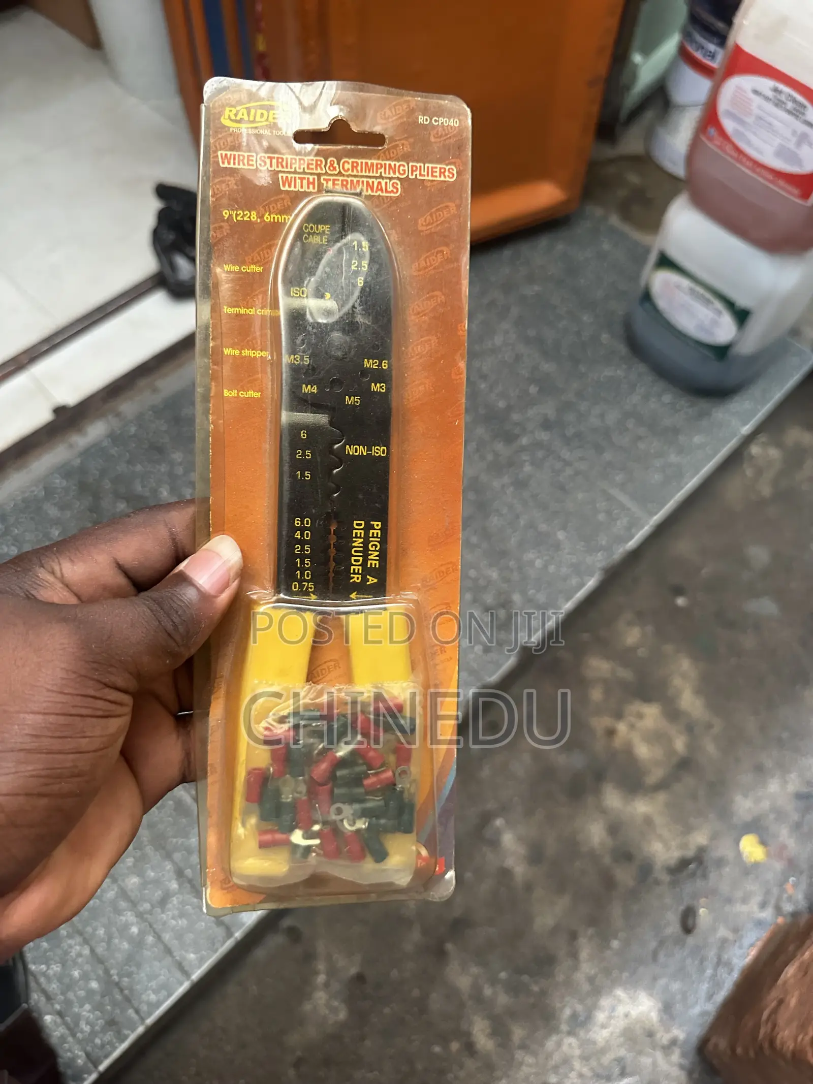 RAIDER Wire Stripper Crimping Pliers With Terminals