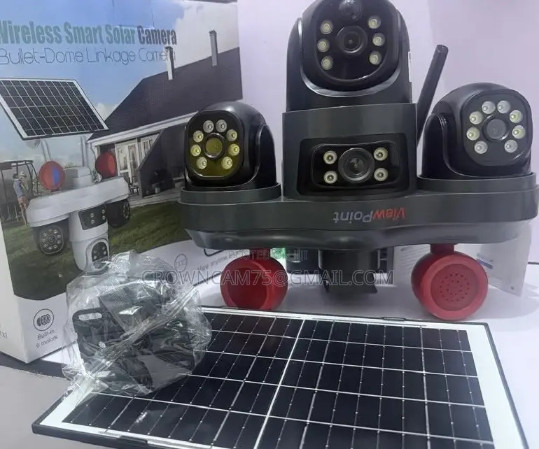 3-Lens Rotating 360 4G Solar Powered Outdoor Security