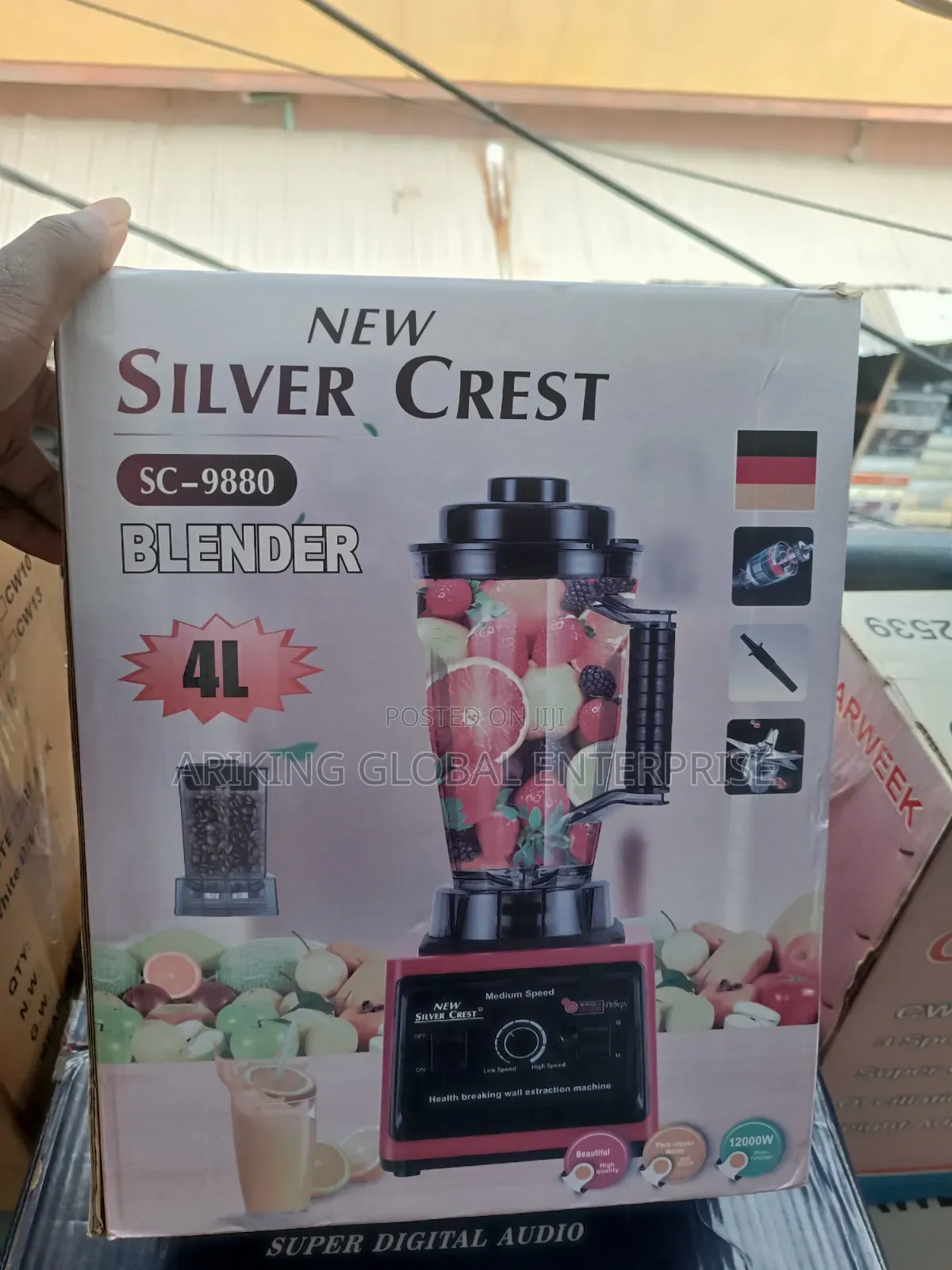 Heavy-Duty Silver Crest Juicer Blender for Home Use