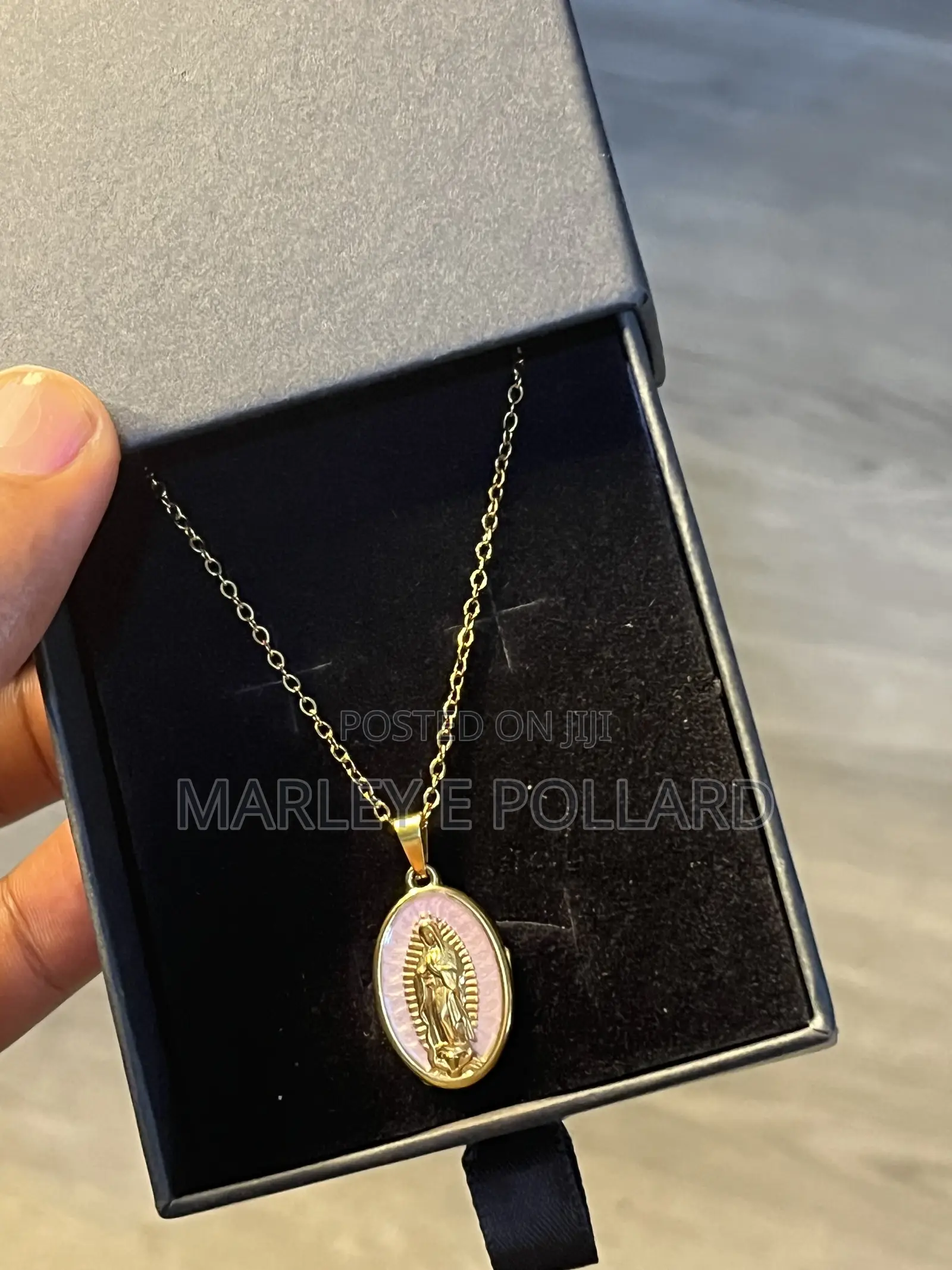 Mother Mary 18kt Gold Miraculous Medal Necklace