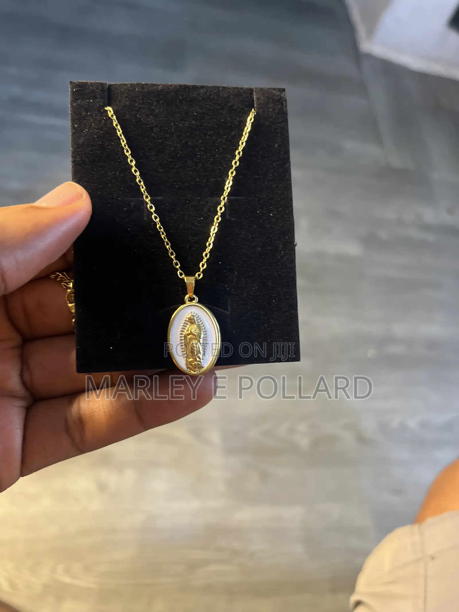 Mother Mary 18kt Gold Miraculous Medal Necklace