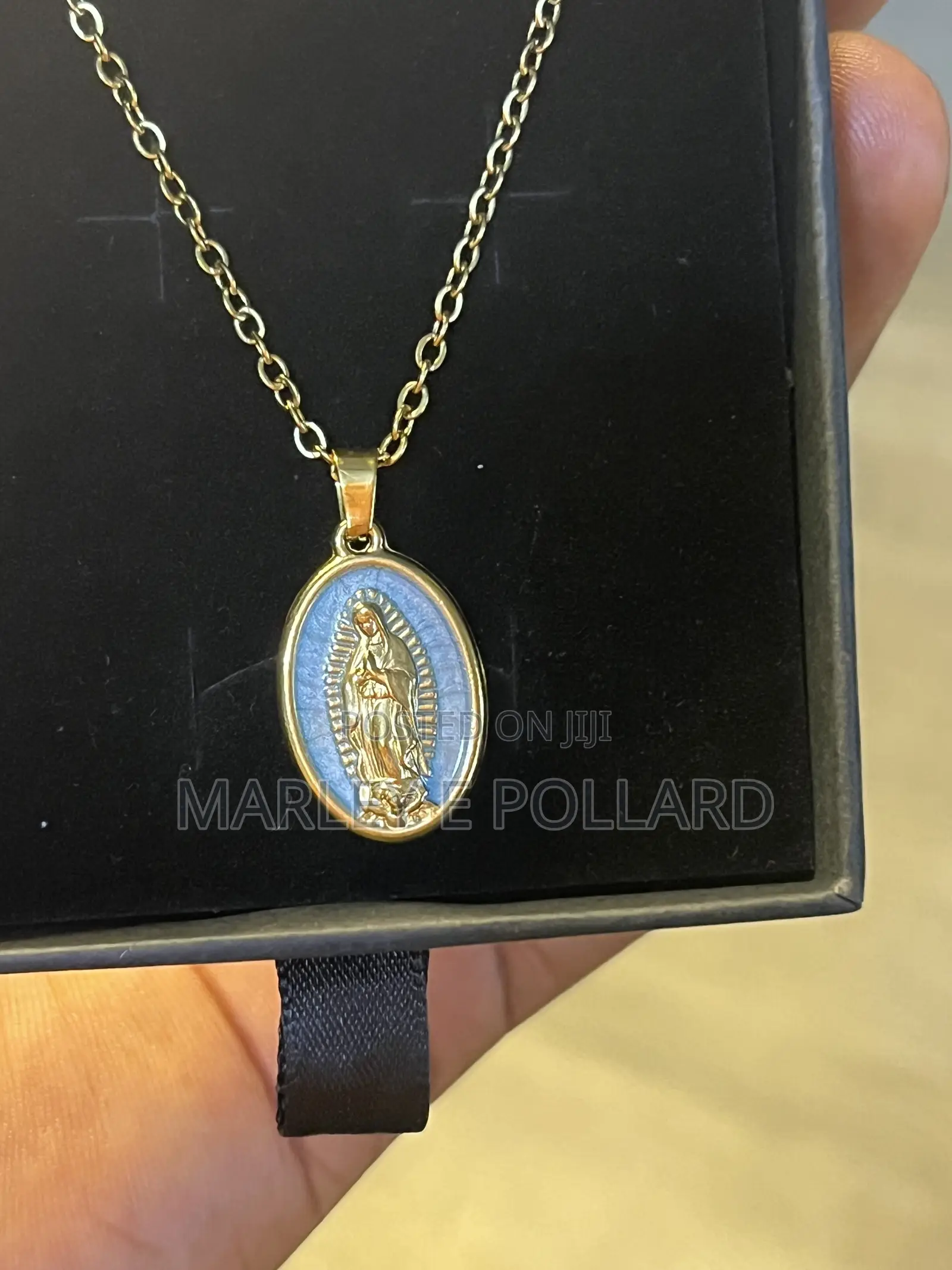 Mother Mary 18kt Gold Miraculous Medal Necklace