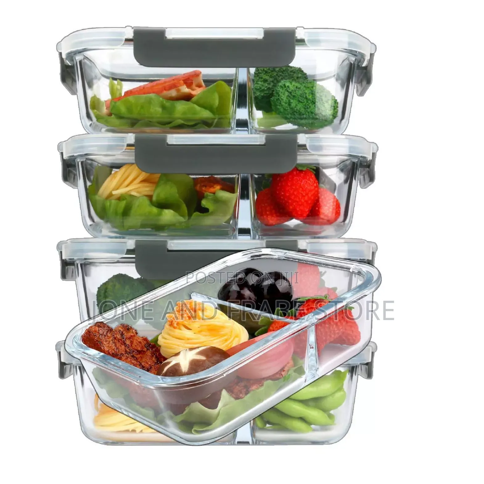 12pcs Borosilicate Glass Food Storage Containers