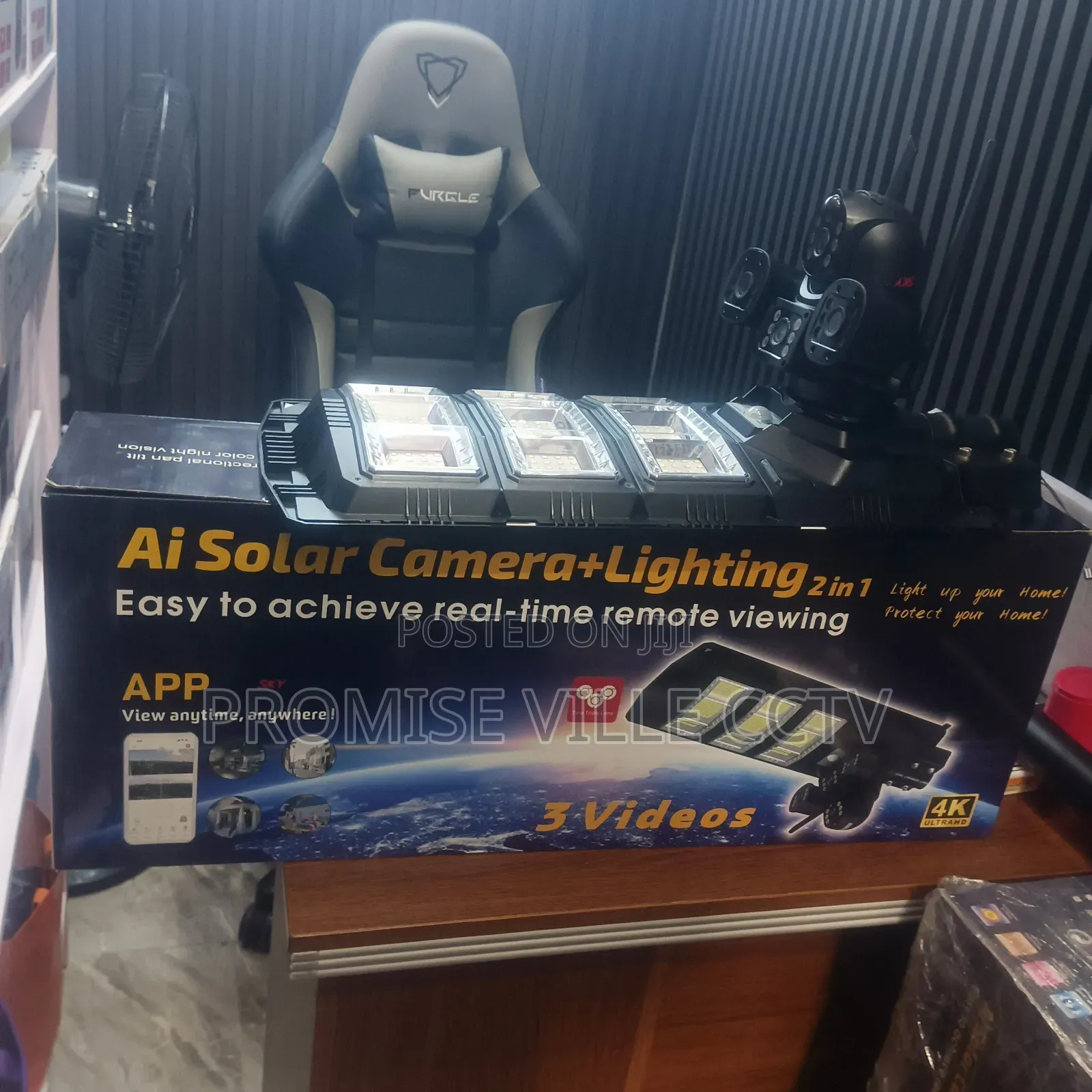 Led Solar Light + Camera