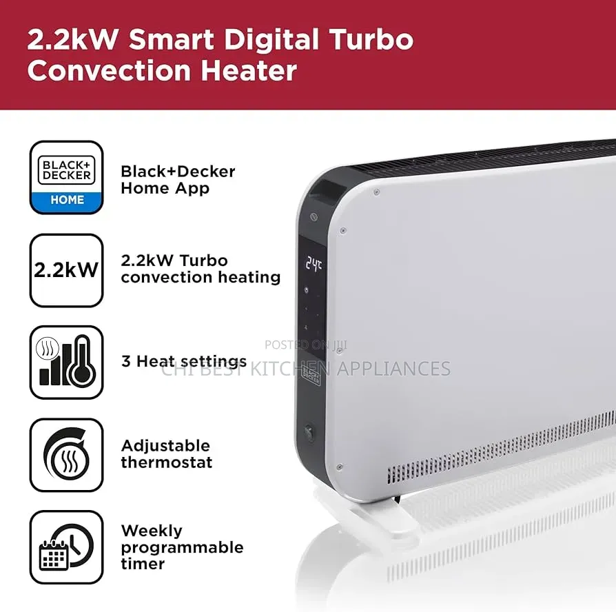 Black and Decker 2.2kw Smart Digital Turbo Convection Heater