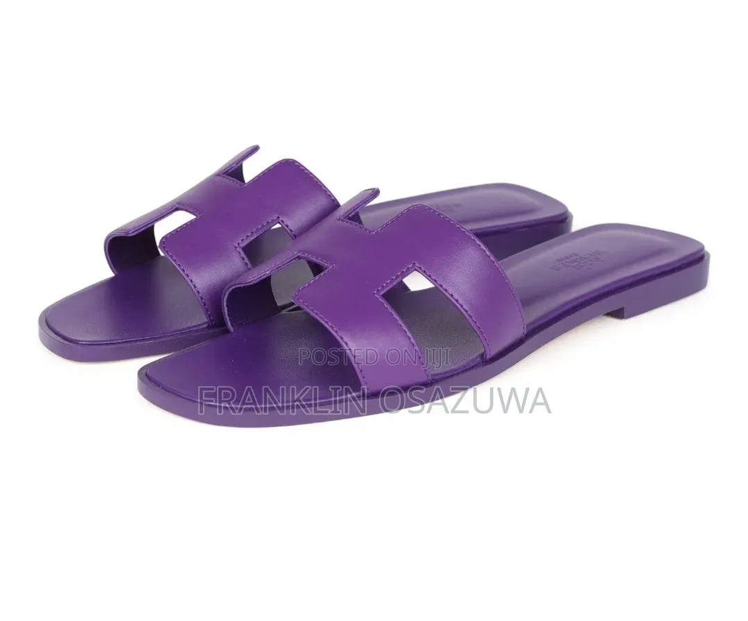 Hermes Women's Rhinestone Flat Slippers