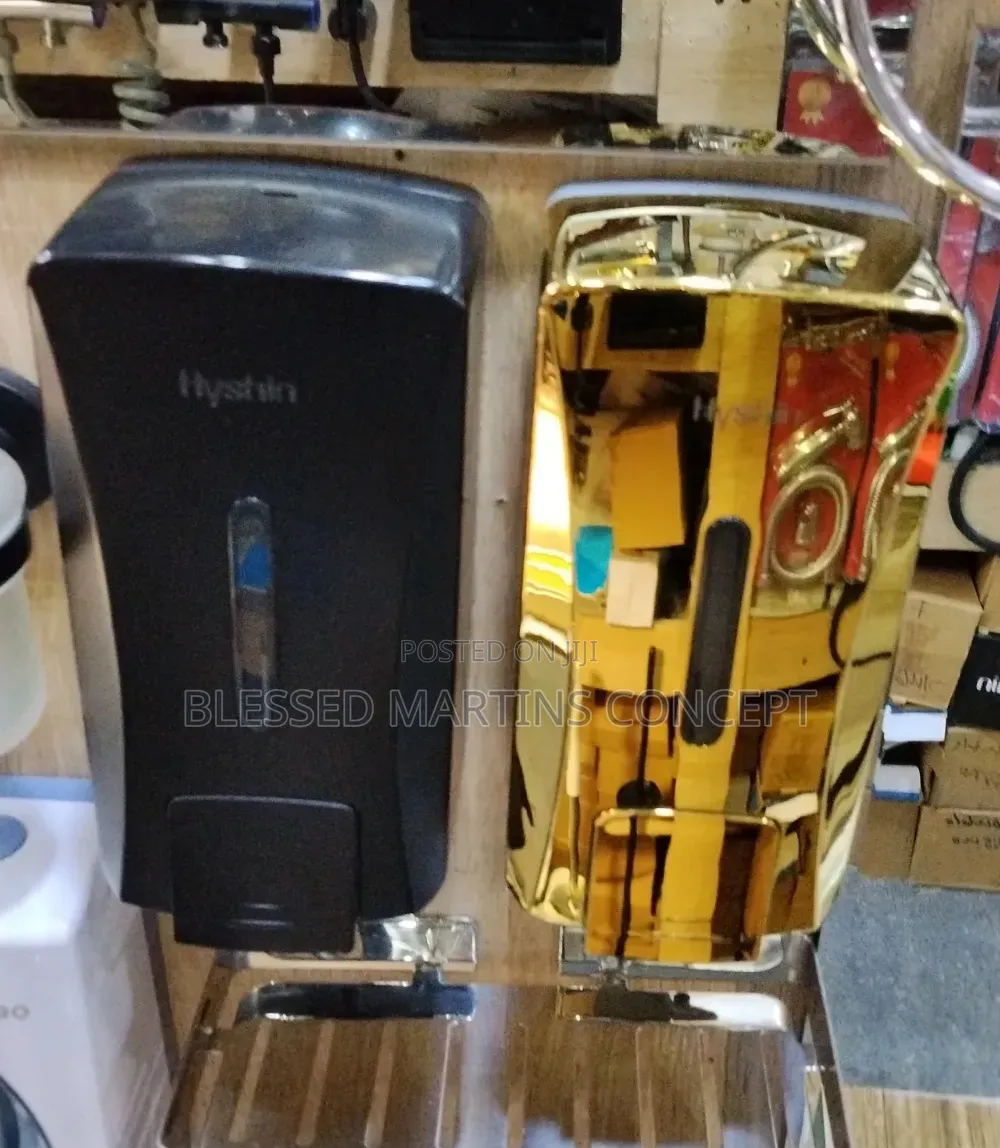 750ml Black Gold Manual Soap/Sanitizer Dispenser for Commercial Use