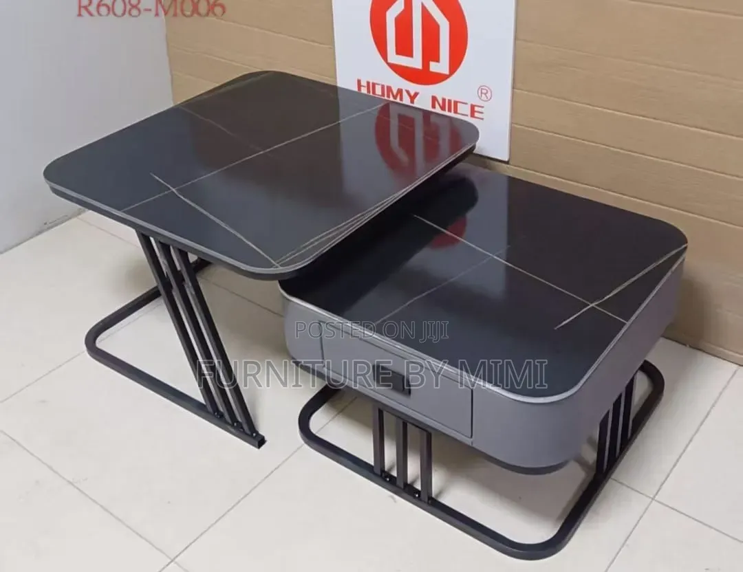 Modern 2-in-1 Luxury Nesting Center Table Set With Drawer (All Colors)
