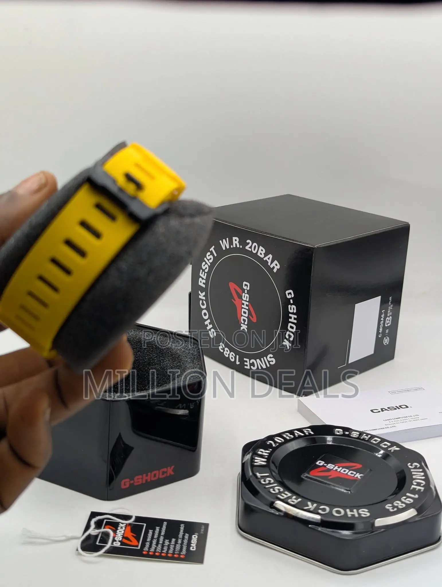 Yellow Rubber Strap Men's G-Shock Wrist Watch