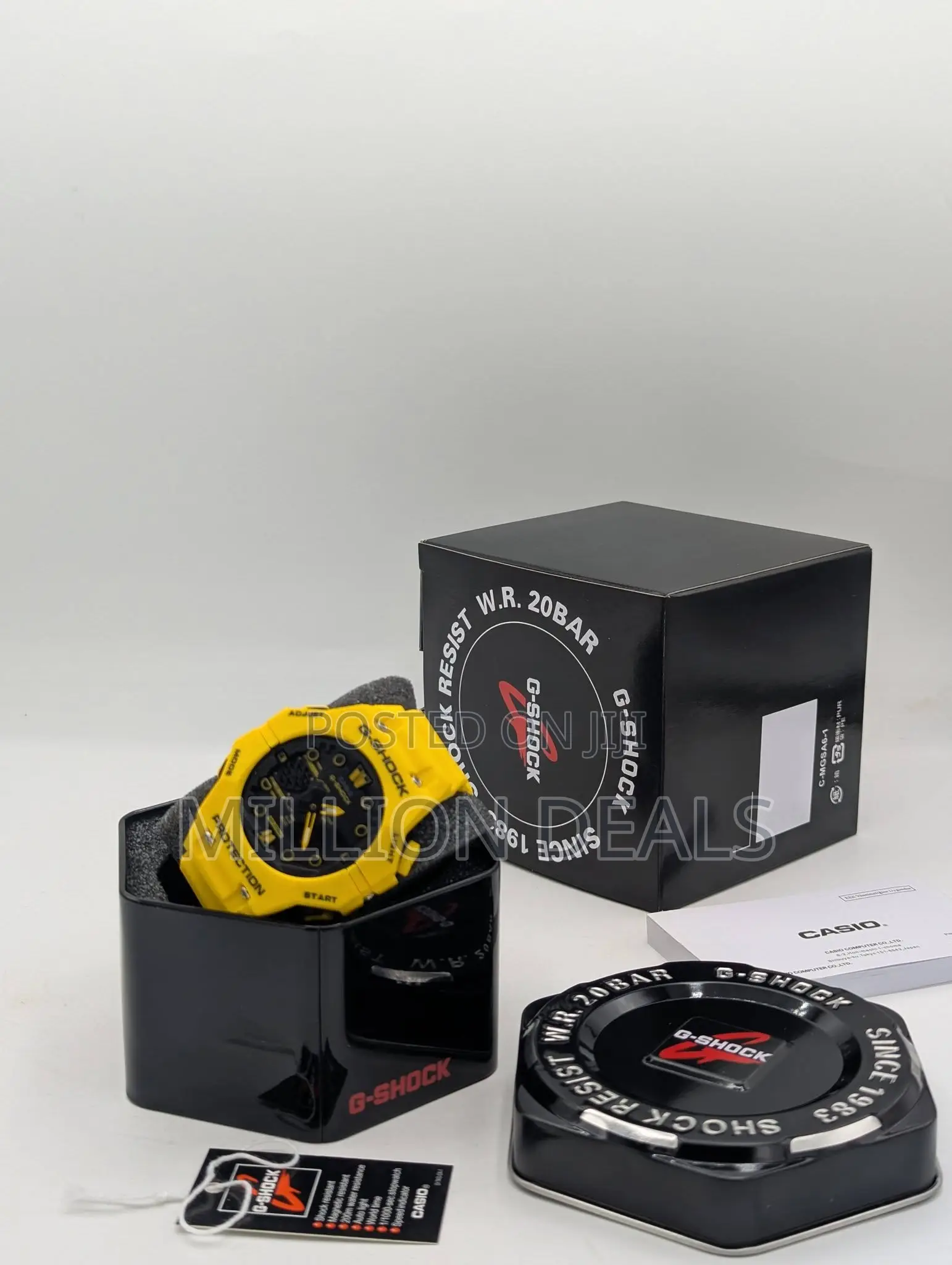 Yellow Rubber Strap Men's G-Shock Wrist Watch