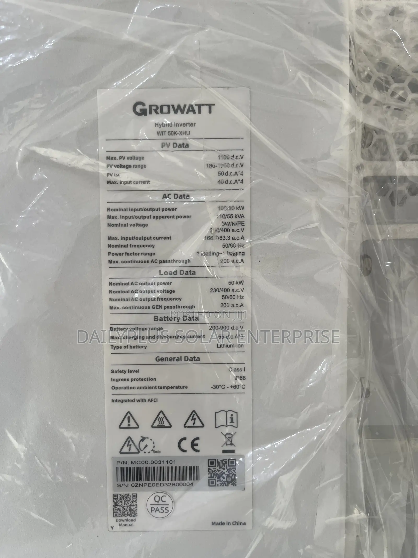 GROWATT 50Kva 51.2V Solar Hybrid Inverter