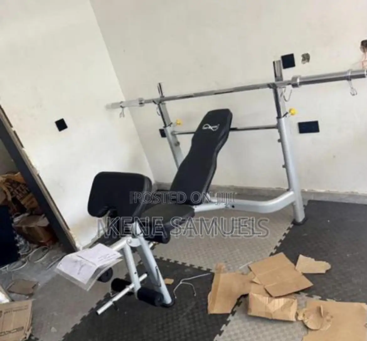 Foldable Bench Press With 50kg Barbell