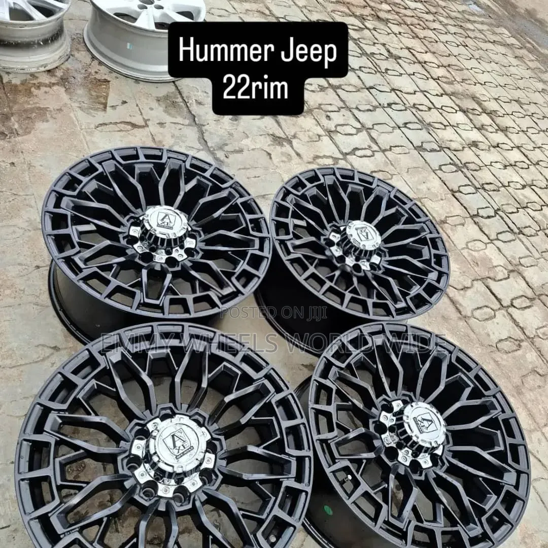 22inches for Humma Jeep 8hole Factory Filted Glose Black Available