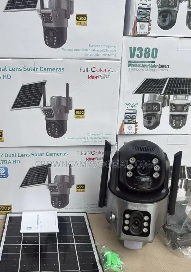 V380 Pro 4G Solar PTZ Security Camera – 12MP Ultra
