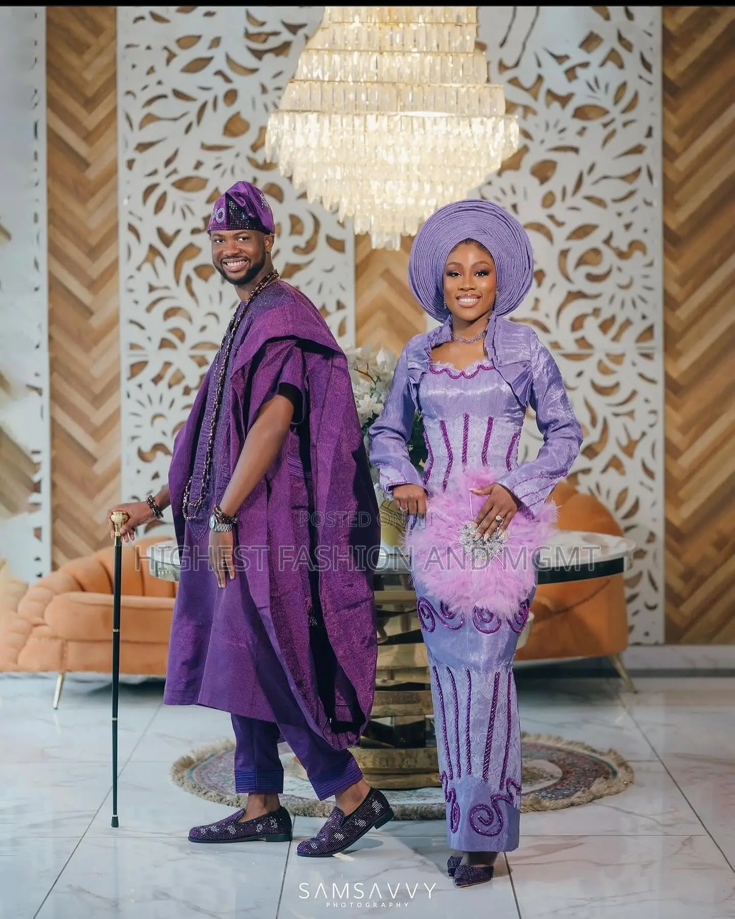 Luxury Royal Purple Lavender Traditional Set
