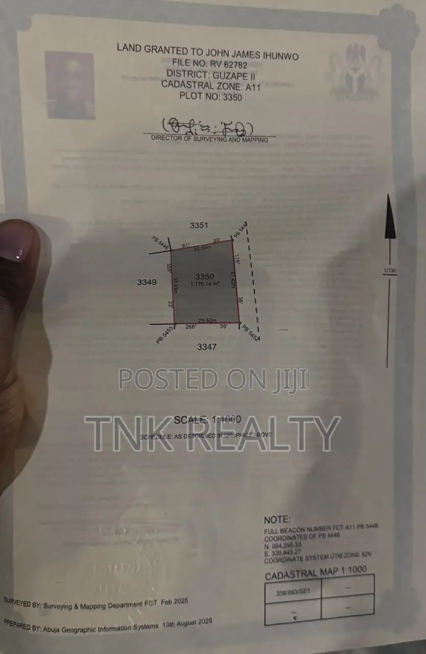 Guzape Plot for Sale With C of O