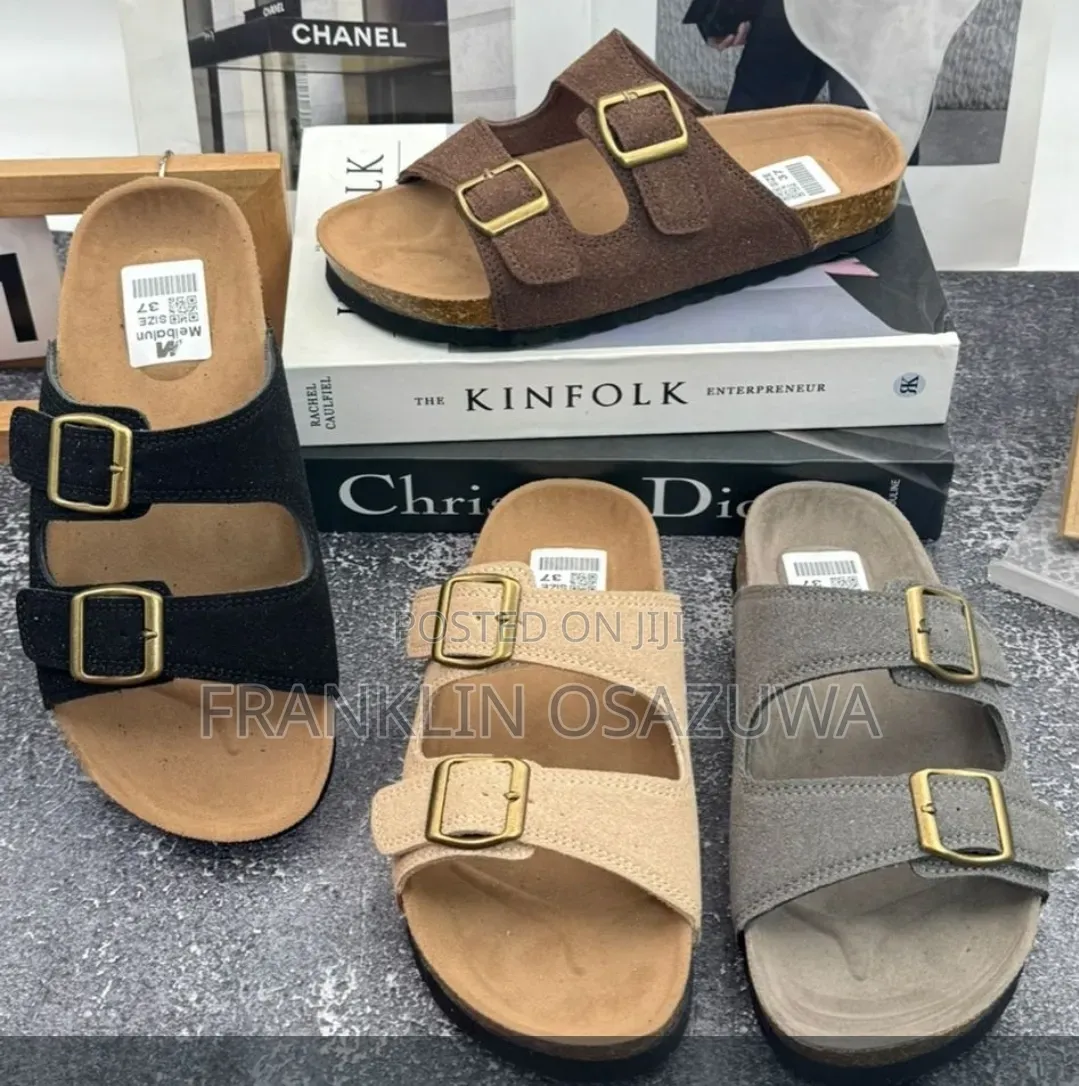 Suede Double Buckle Sandals — Unisex (Birkenstock Style)
