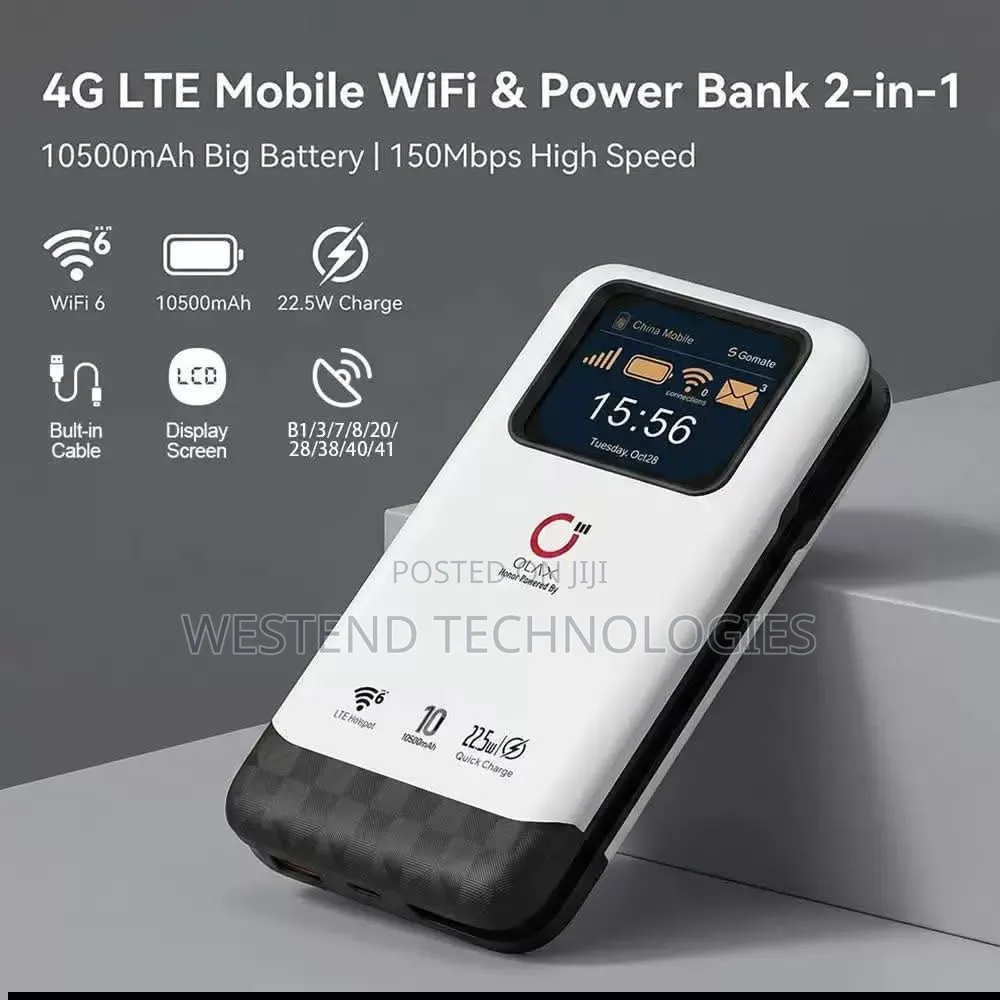 M209e 2in1 4GLTE WiFi 6 Mobile Mifi and Power Bank 10,500mah 22.5W