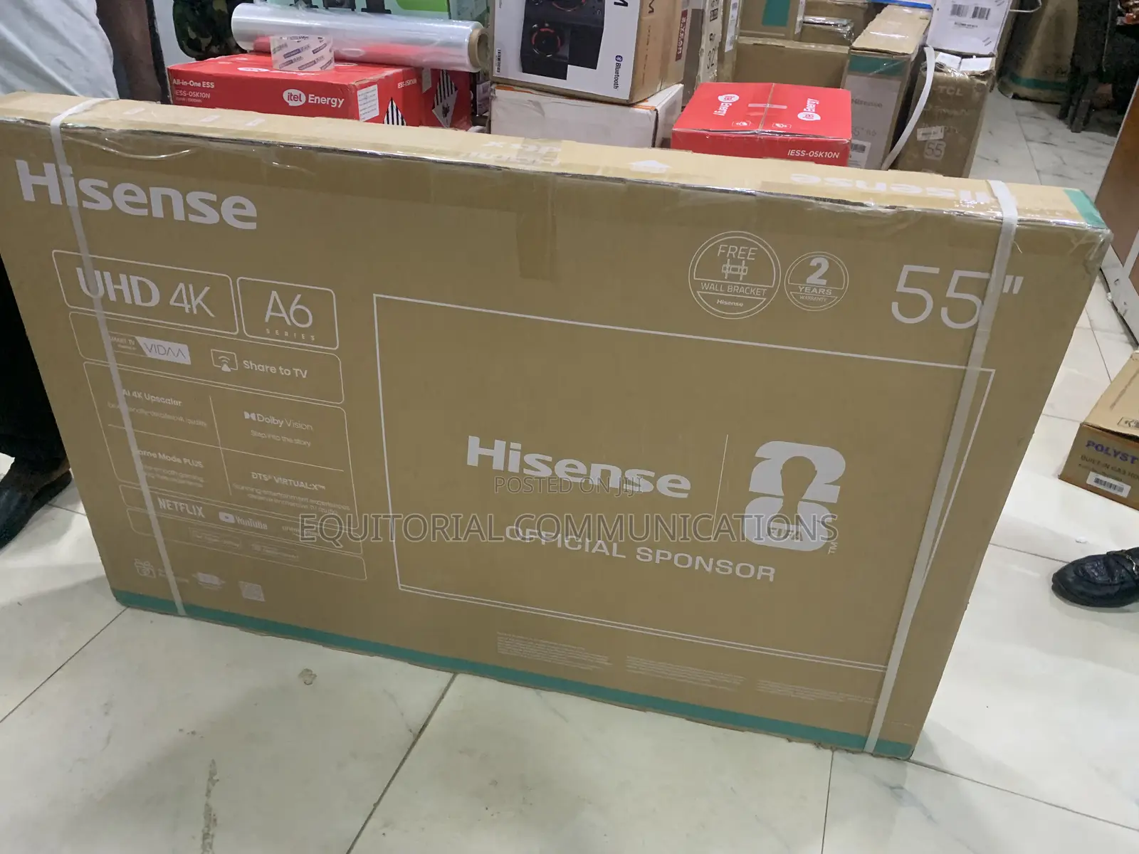 Hisense 55 Inch UHD TV Model 55A6Q With AI Picture Optimization