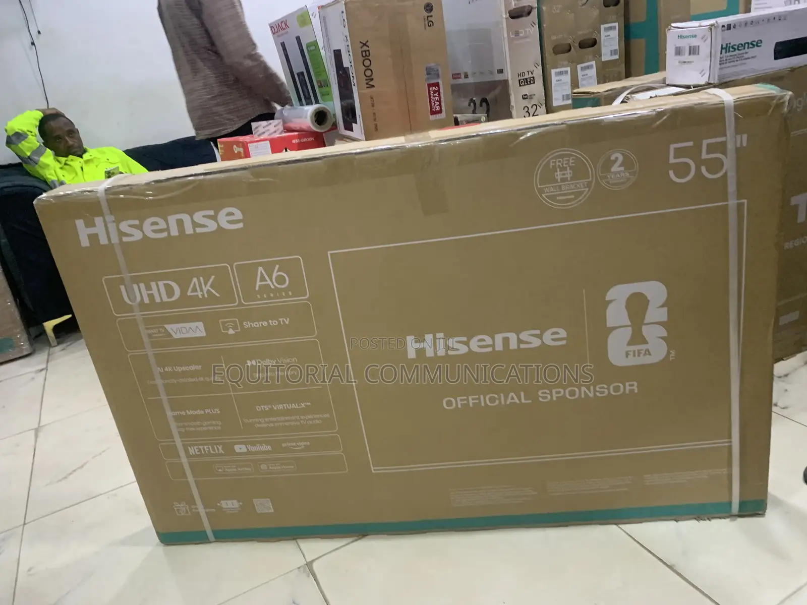 Hisense 55 Inch UHD TV Model 55A6Q With AI Picture Optimization