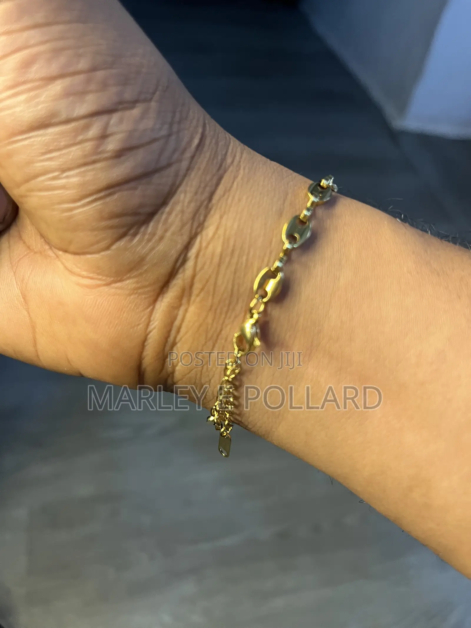 Chains Gold Plated Adjustable Unisex Bracelet