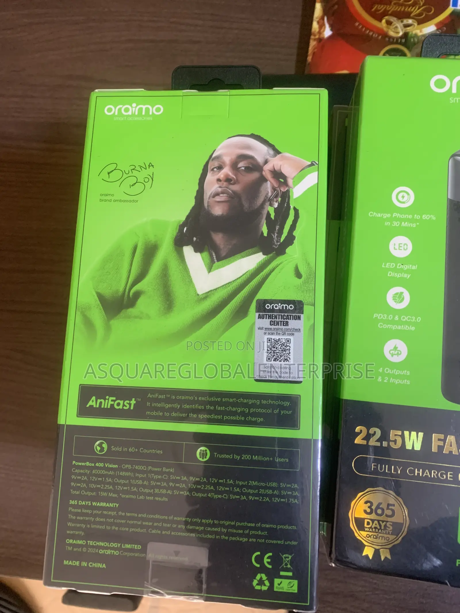 Oraimo 40000mah 22.5w Fast Charging Power Bank