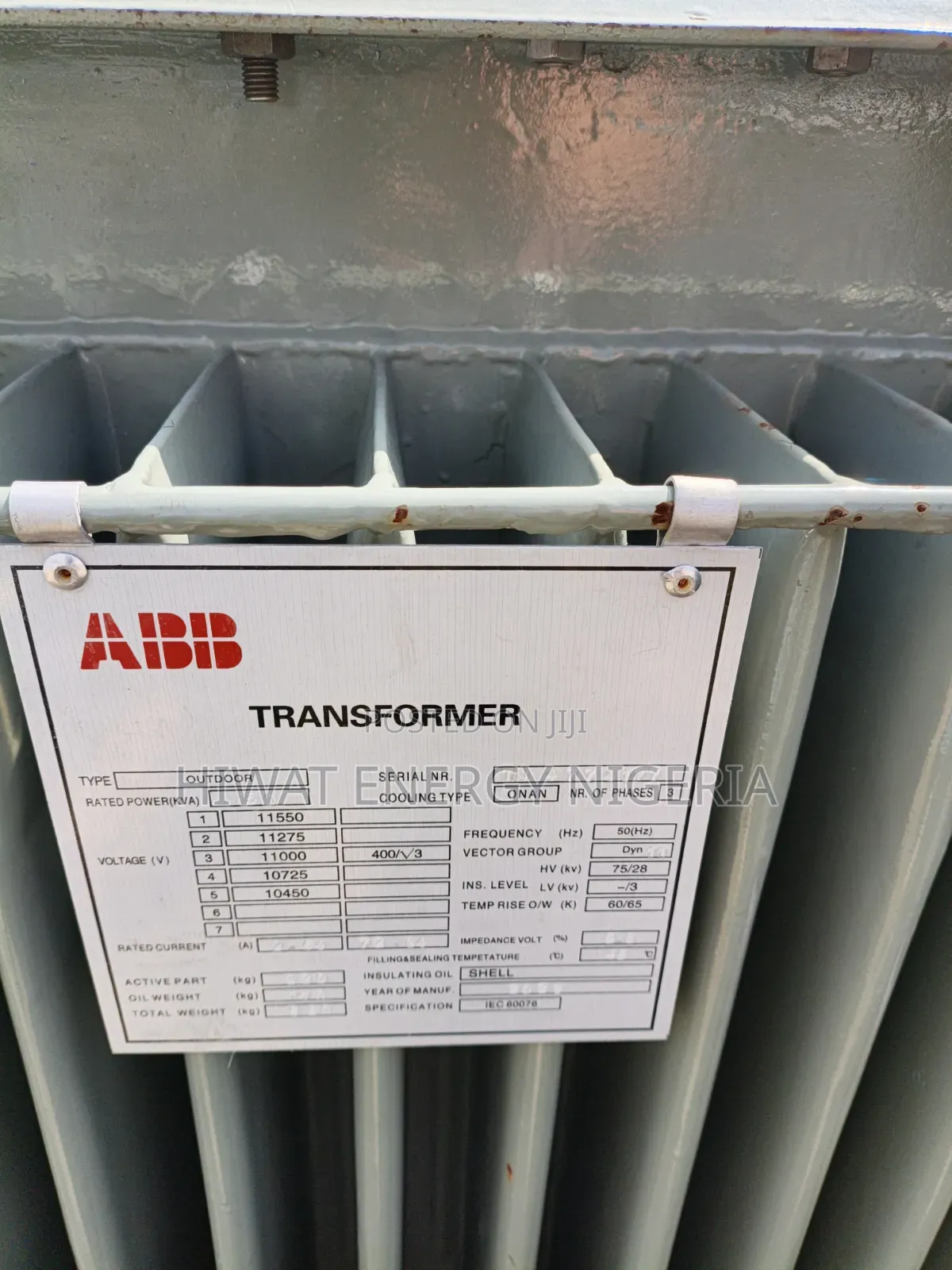 ABB 50kVA Outdoor Distribution Transformer