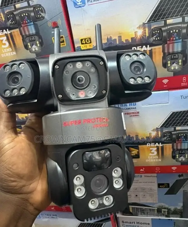 Smart AI Triple Lens, 3 Views, 4g/5g Sim AOV( All on Videos) 24Hrs