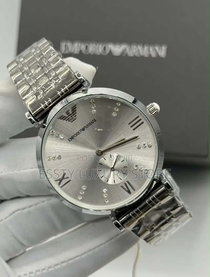 Emporio and Armani Quality Luxury Female Stainless Steel Wristwatch