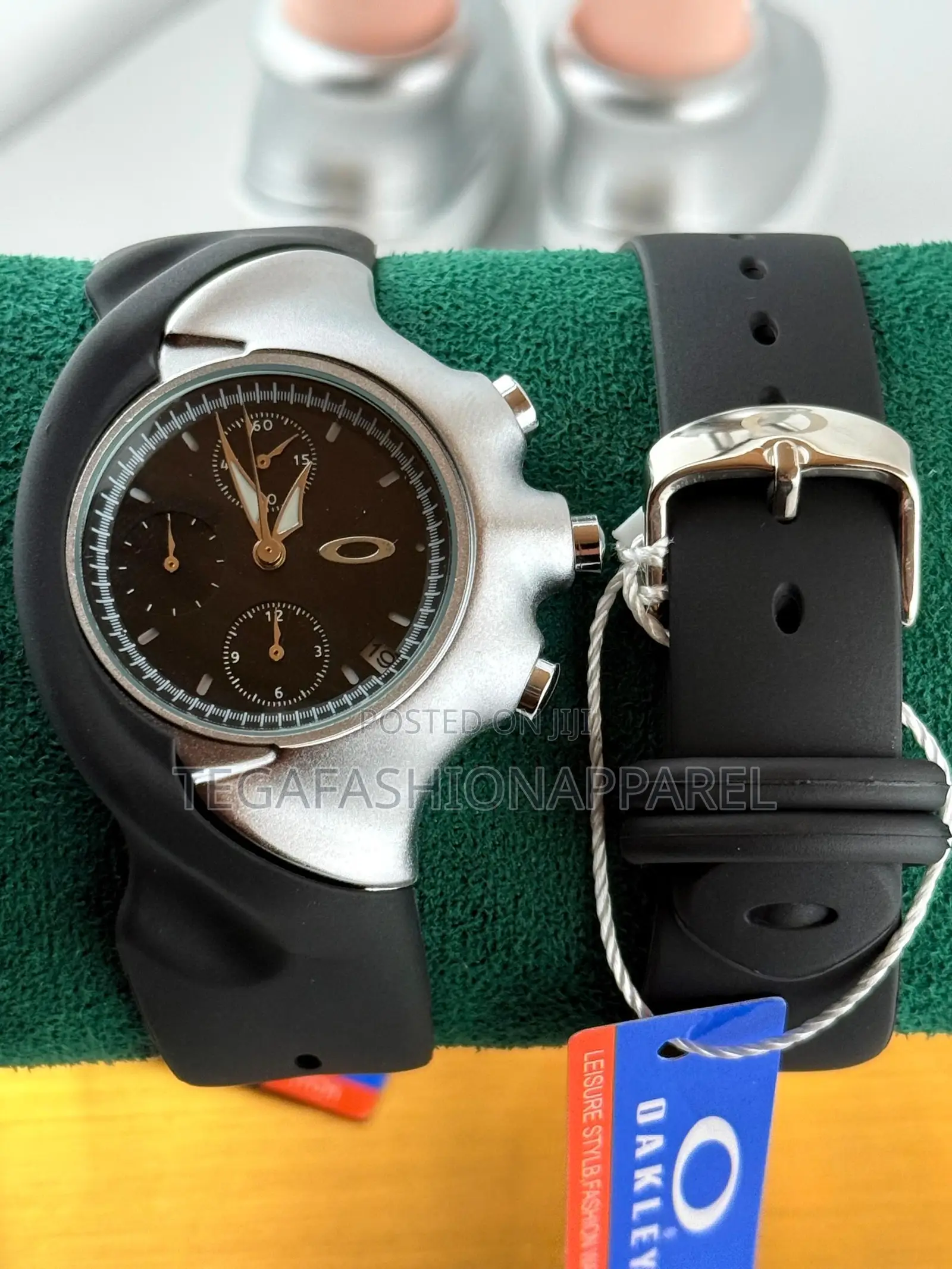 Oakley Active Chronographs Rubber Strap Watch