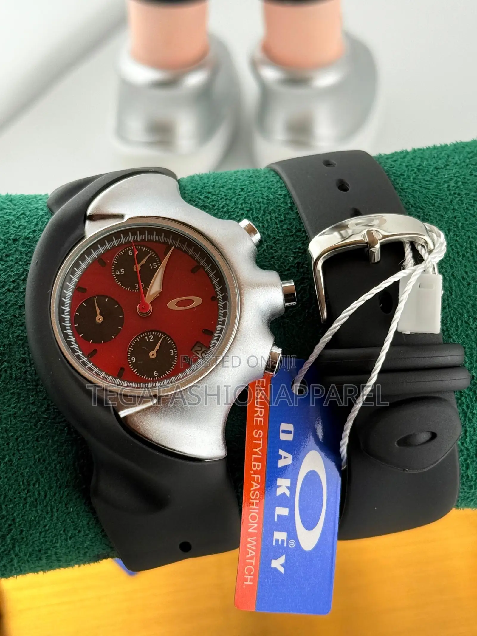 Oakley Active Chronographs Rubber Strap Watch