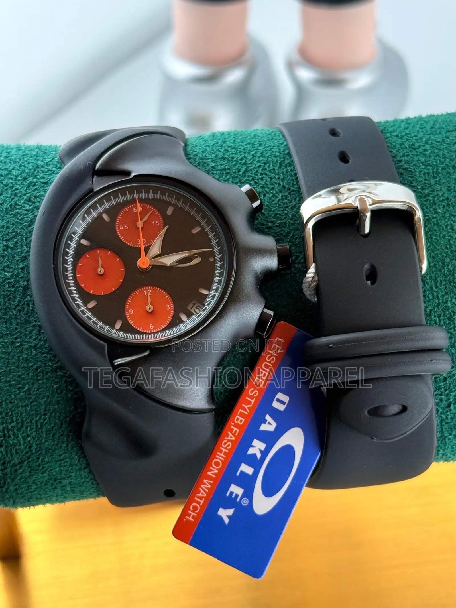 Oakley Active Chronographs Rubber Strap Watch
