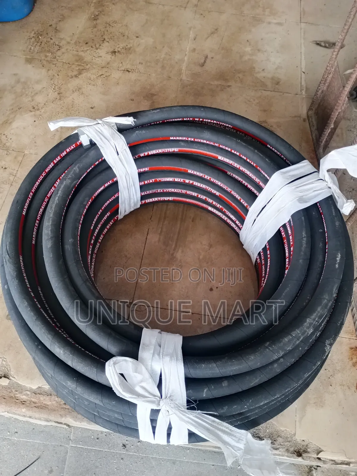 1" Hydraulic High Pressure Steel Wire Hose, R1at. 88bar. Bundle.50m