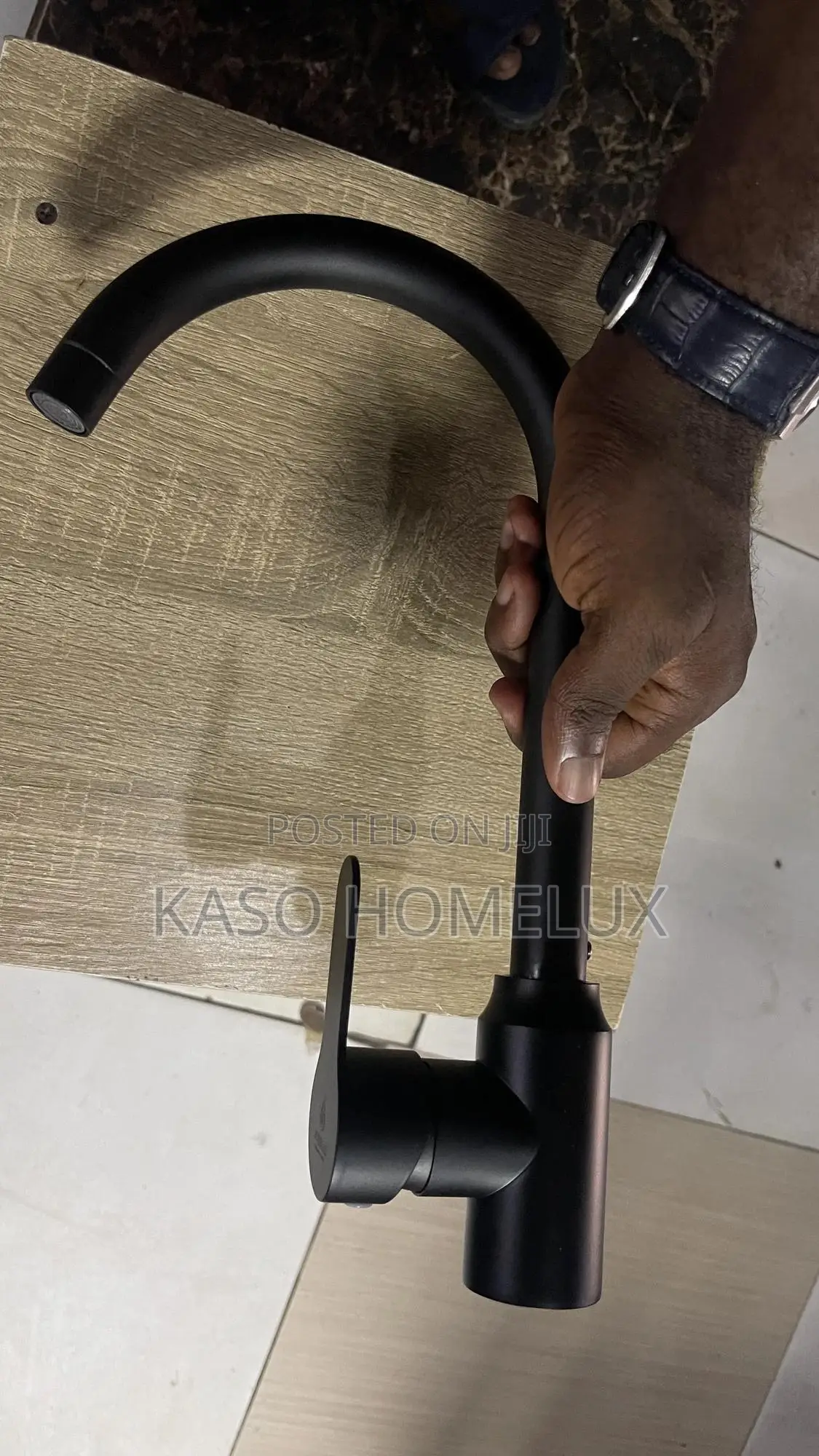 Matte Black Long Neck Basin Faucet