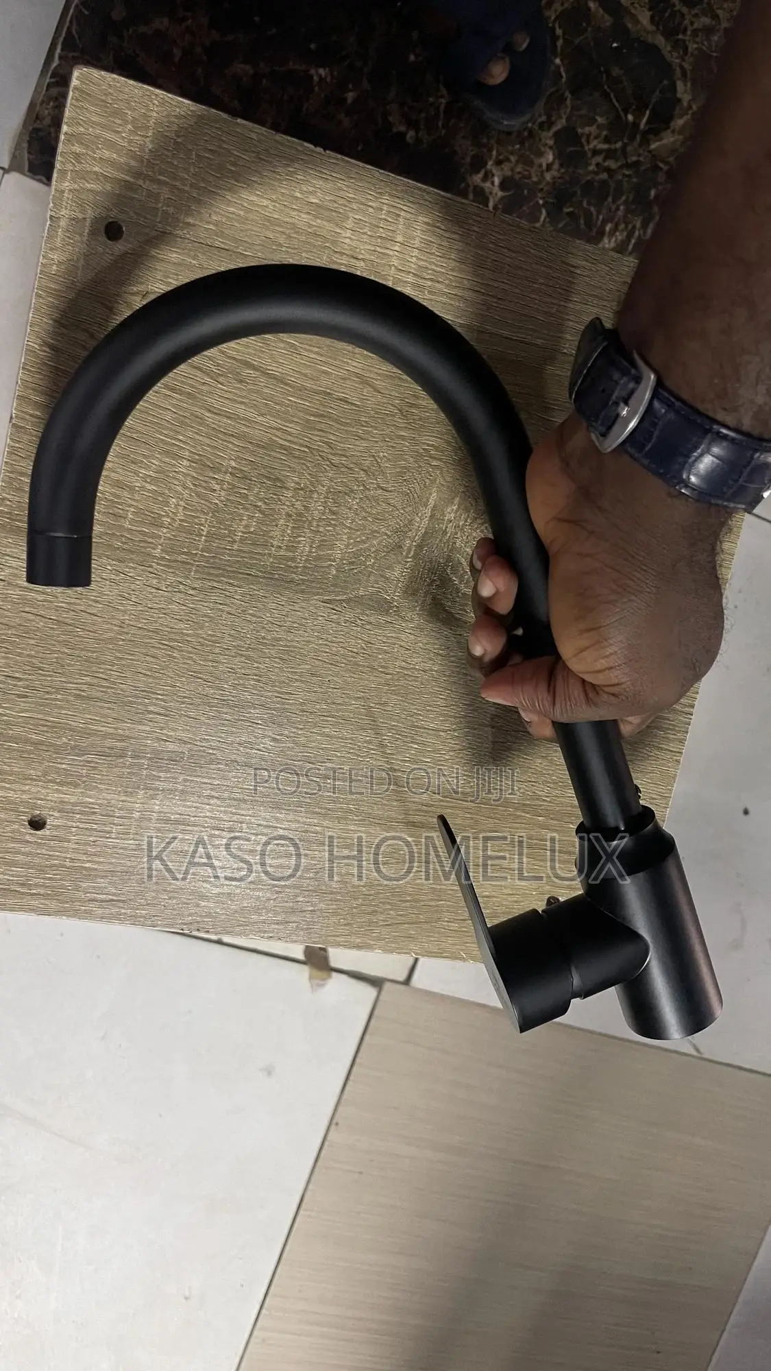 Matte Black Long Neck Basin Faucet