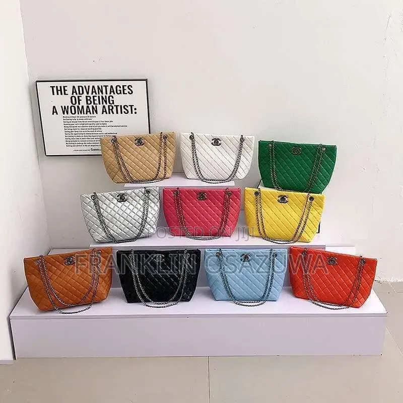 Elegant Quilted Chain Shoulder Tote Bag for Women