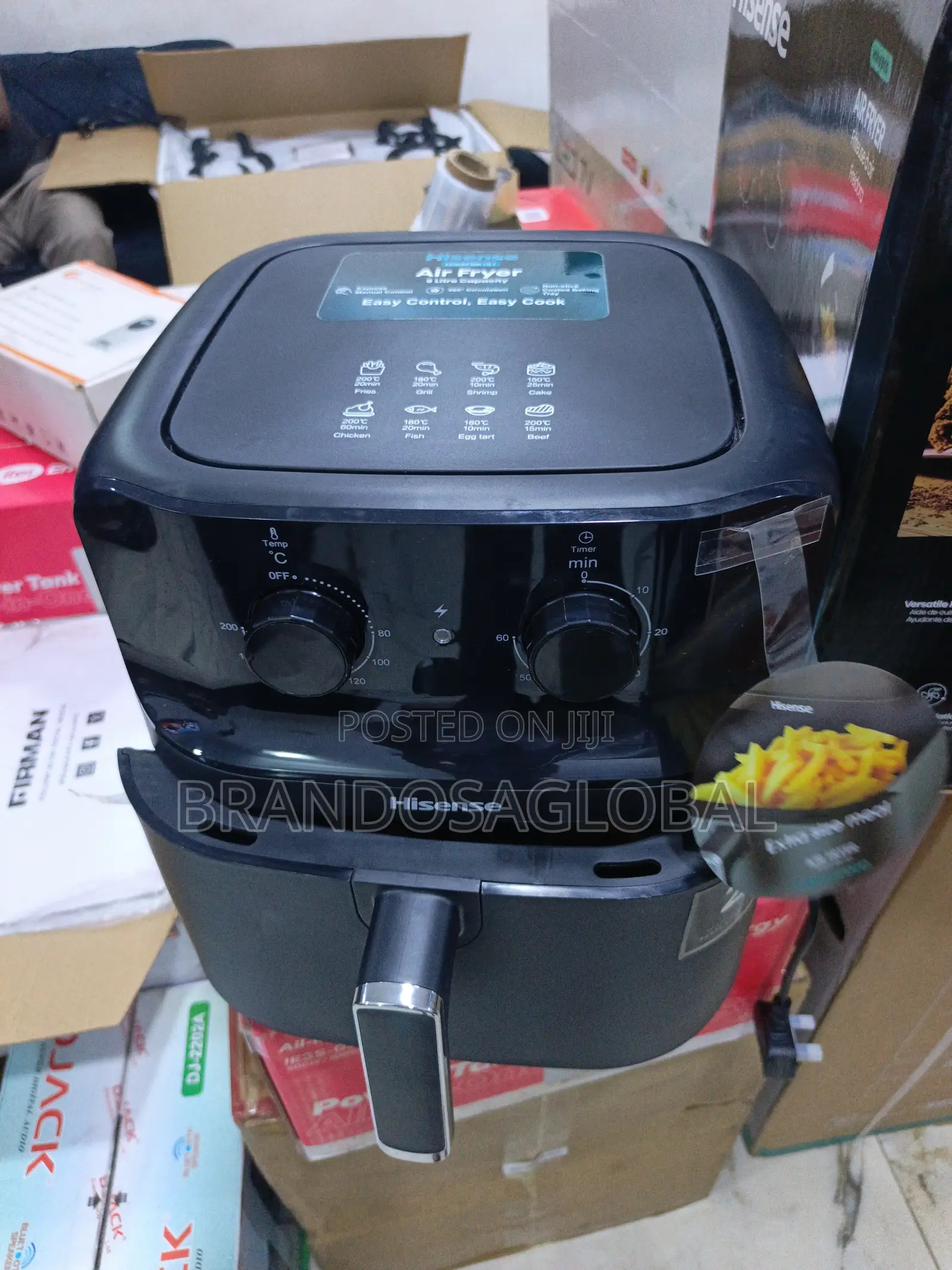Hisense Air Fryer 8L – Non Stick Basket Cooker