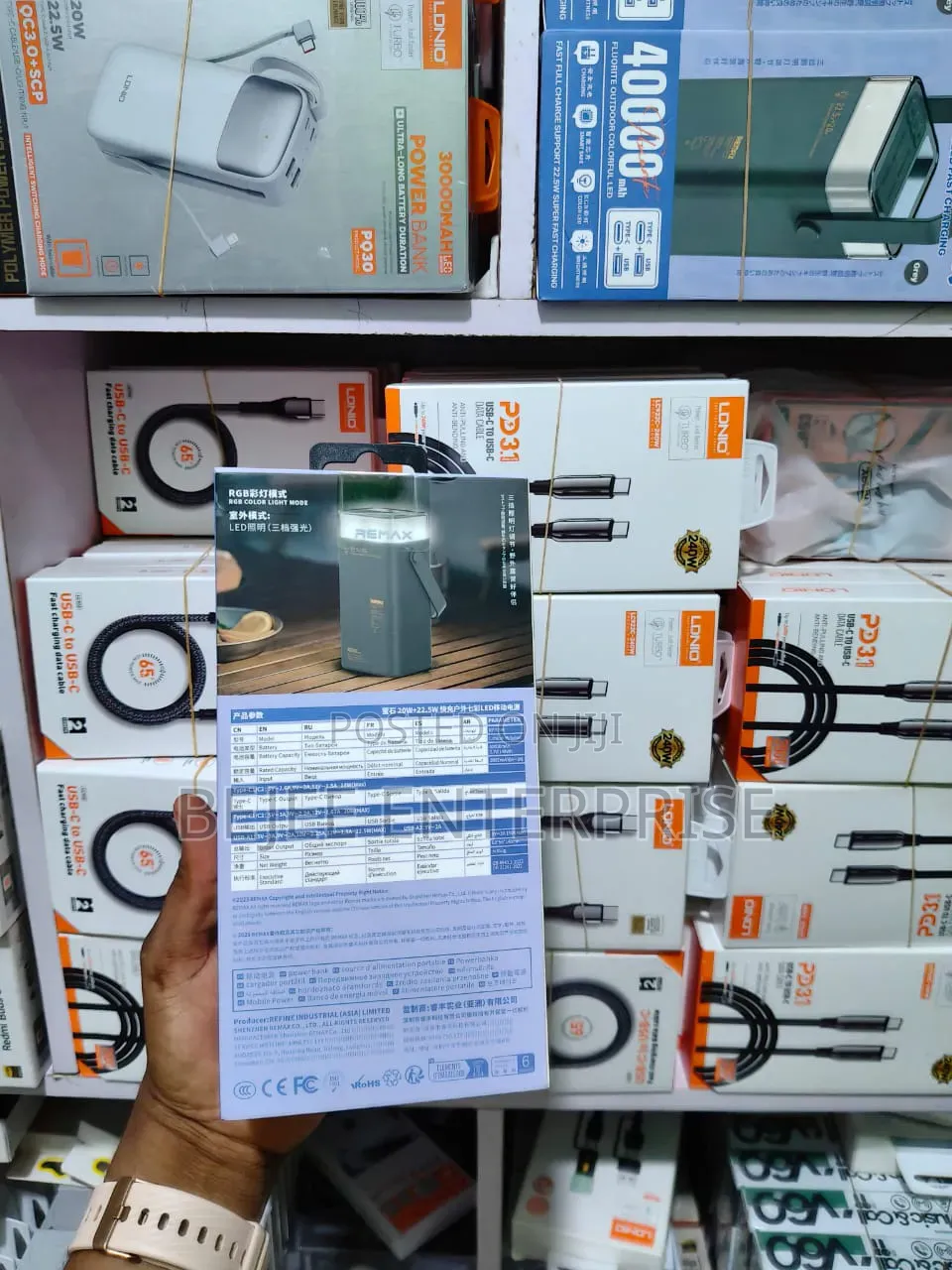 Remax Powerbank 40,000mah Colorful LED Fast Charging