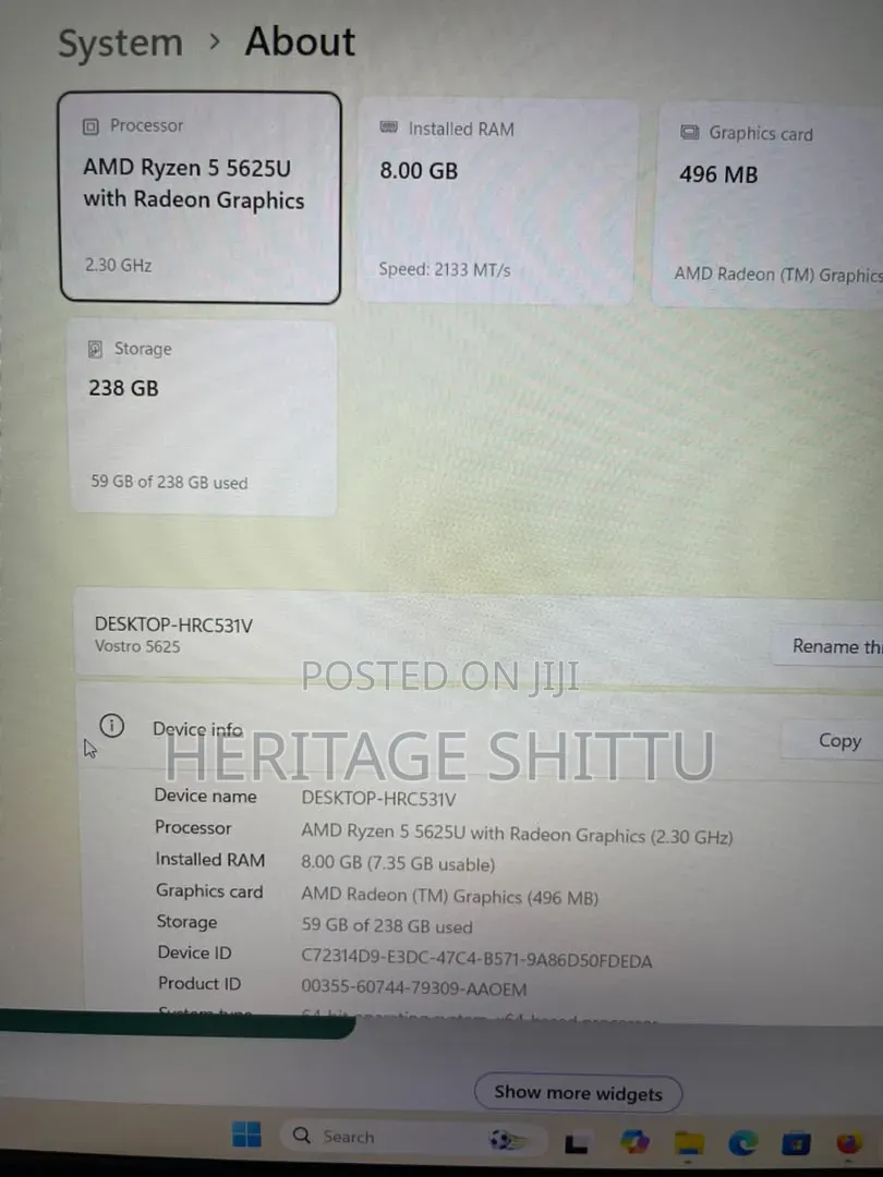 Laptop Dell Vostro 5630 8GB AMD Ryzen 5 SSD 256GB