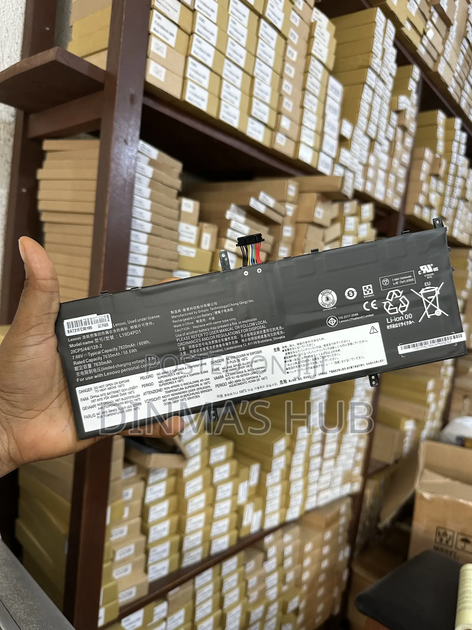 L19D4PD1 Lenovo Yoga C640 13 C640 13IML Laptop Battery