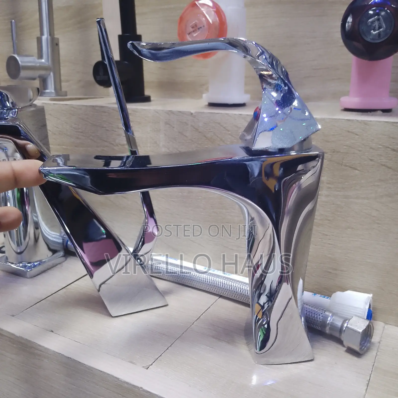 Chrome Twist Washing Hand Mixer