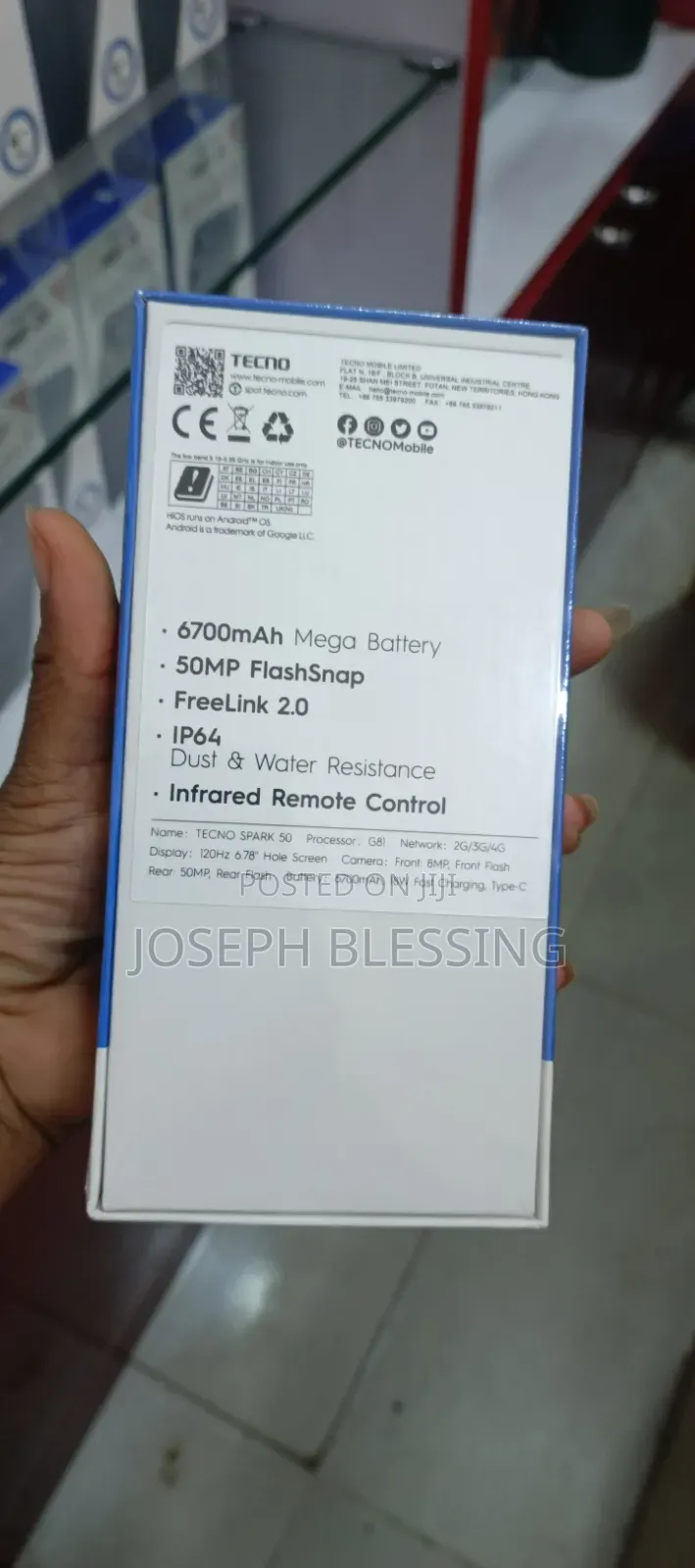New Tecno Spark 50 128 GB Black