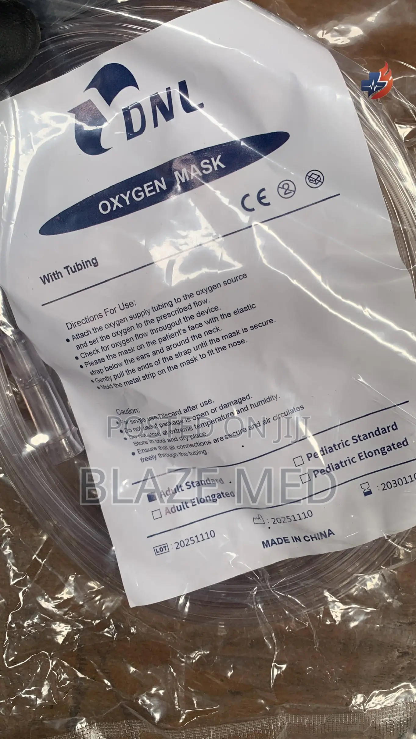 Oxygen Mask With Tubing