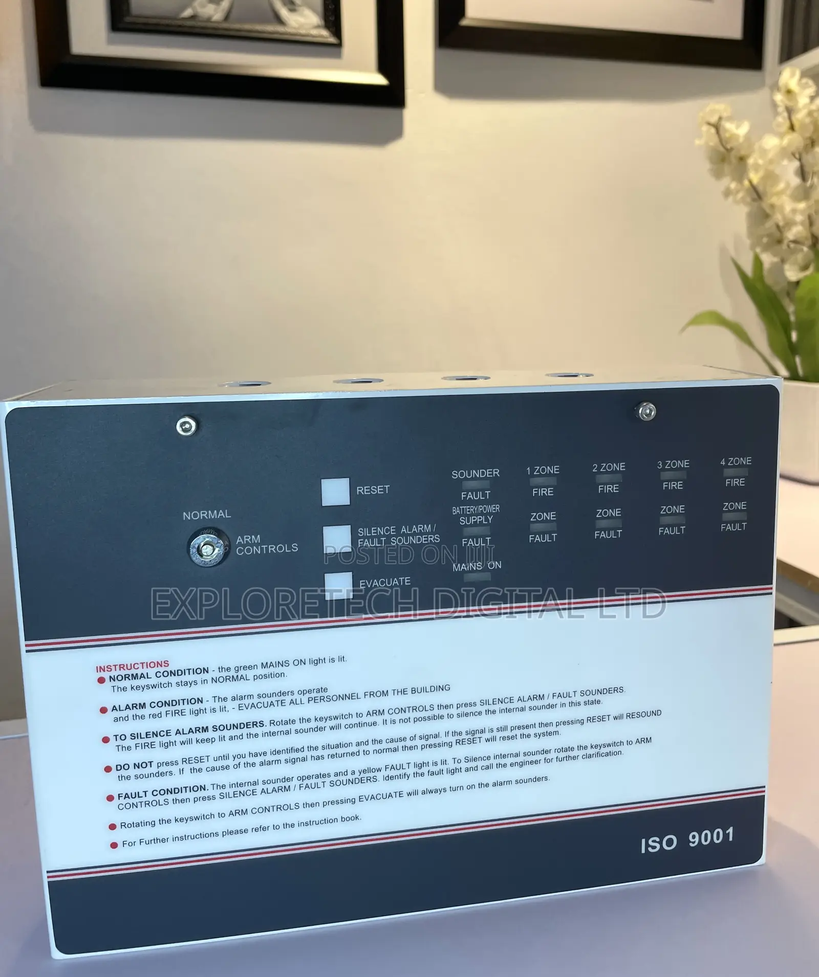 2 Zone Fire Alarm Control Panel