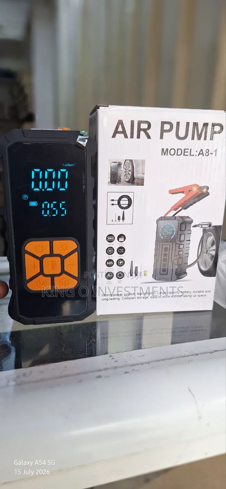 Car Battery Jumper, Flash Light, Pump, Power Bank