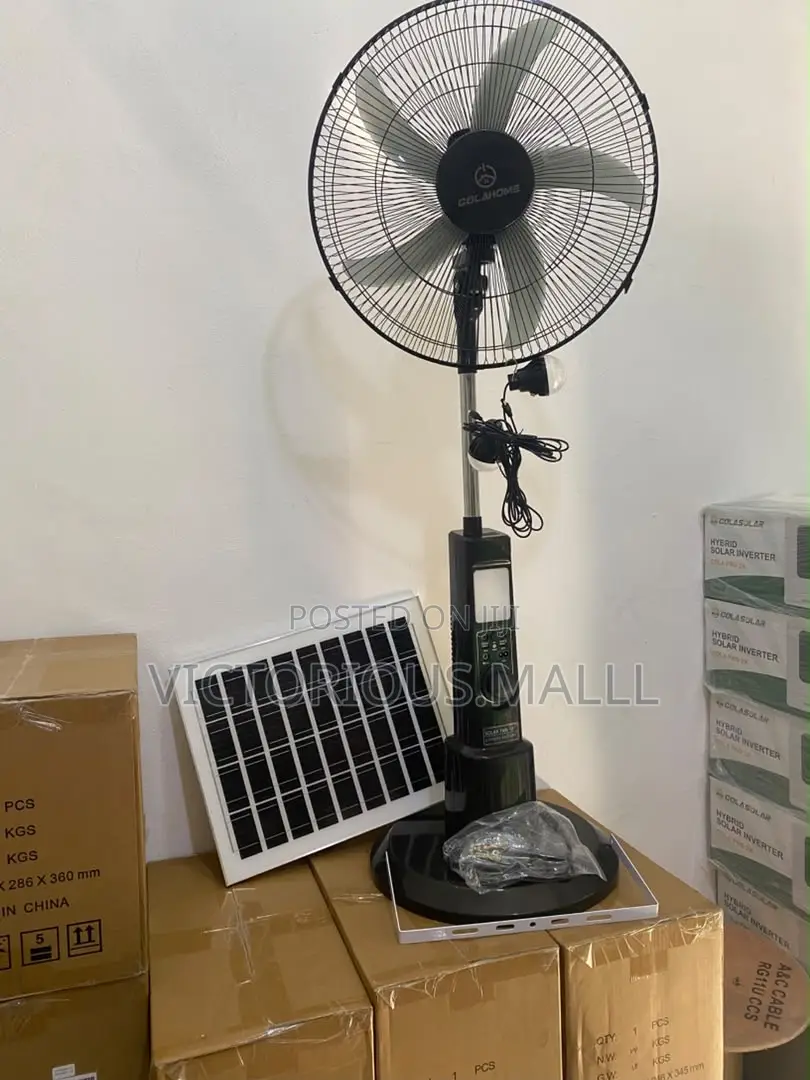 18 Inch Solar Rechargeable Fan AC/dc