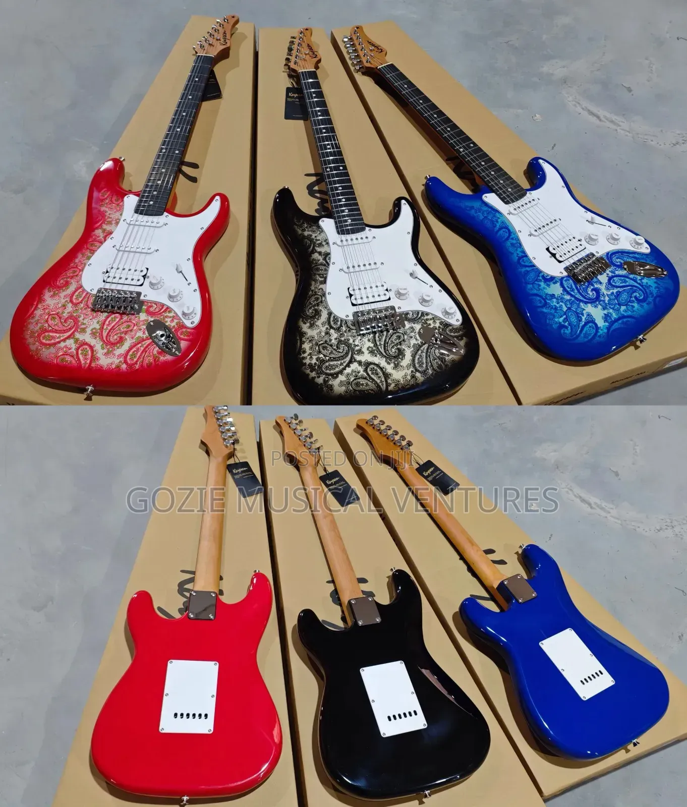 Kaysen KST-218 Stratocaster Style Electric Lead Guitar Red Blue and Bl
