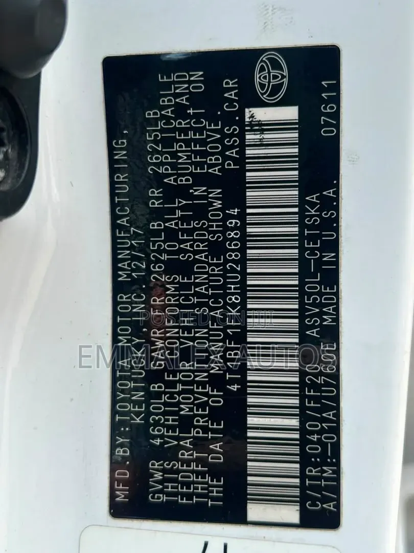 Toyota Camry 2017 White